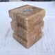 Alabaster ashtray and candle holder