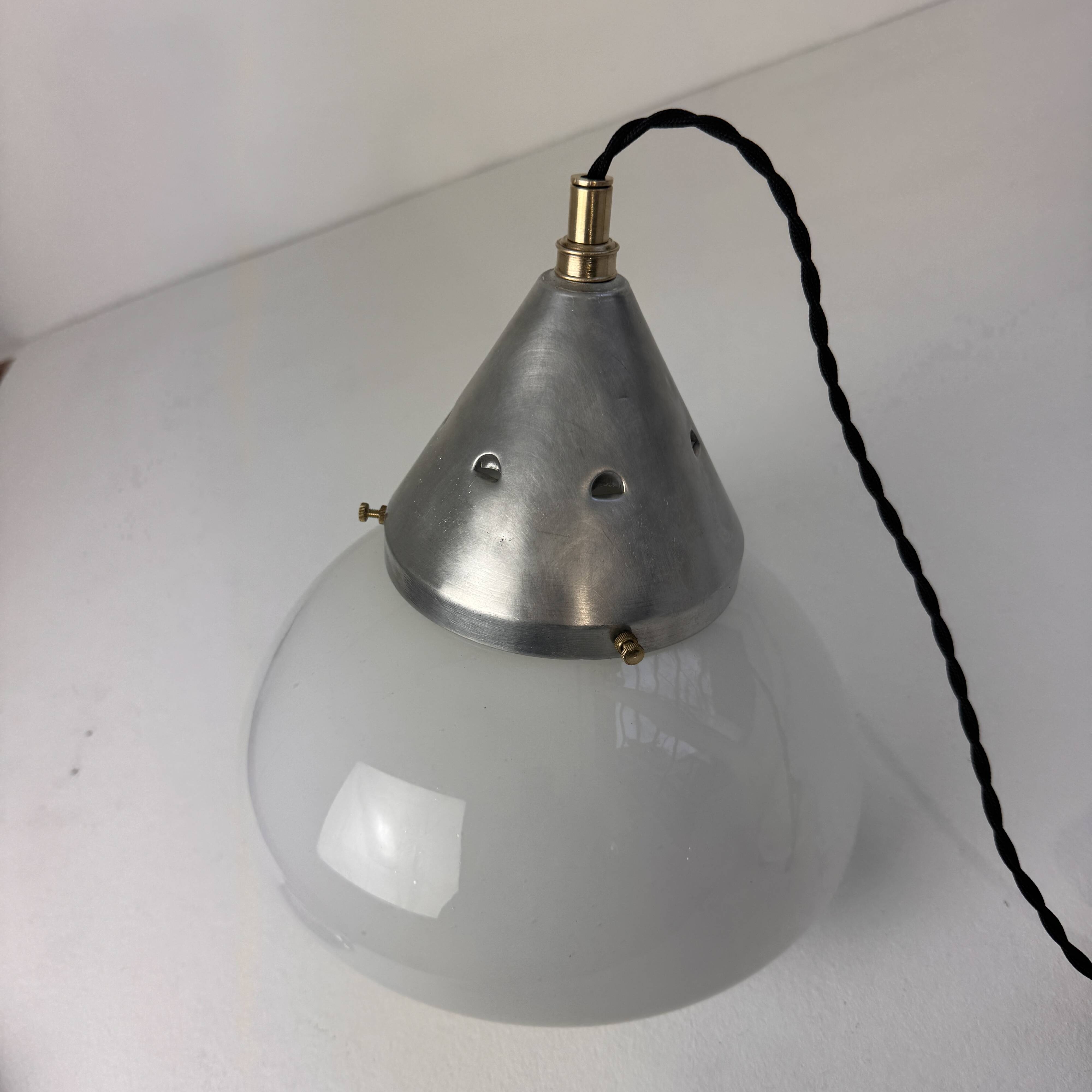 Vintage Art Deco opaline pendant light