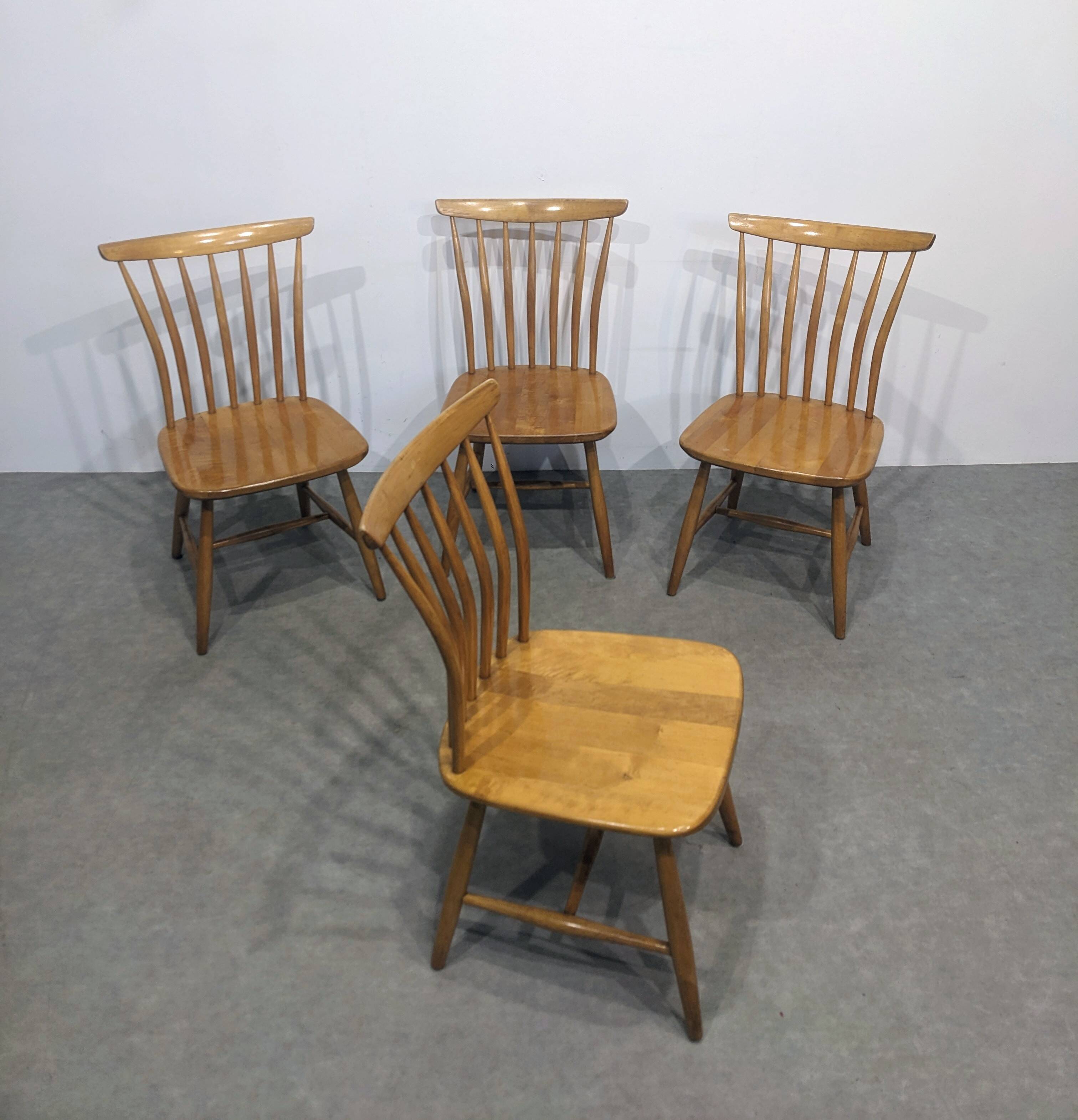 Four vintage Swedish Akerblom chairs.