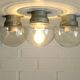 Set Of 3 / Vintage Wall Mushroom  Lamp / Ceiling Light / Industrial Sconces
