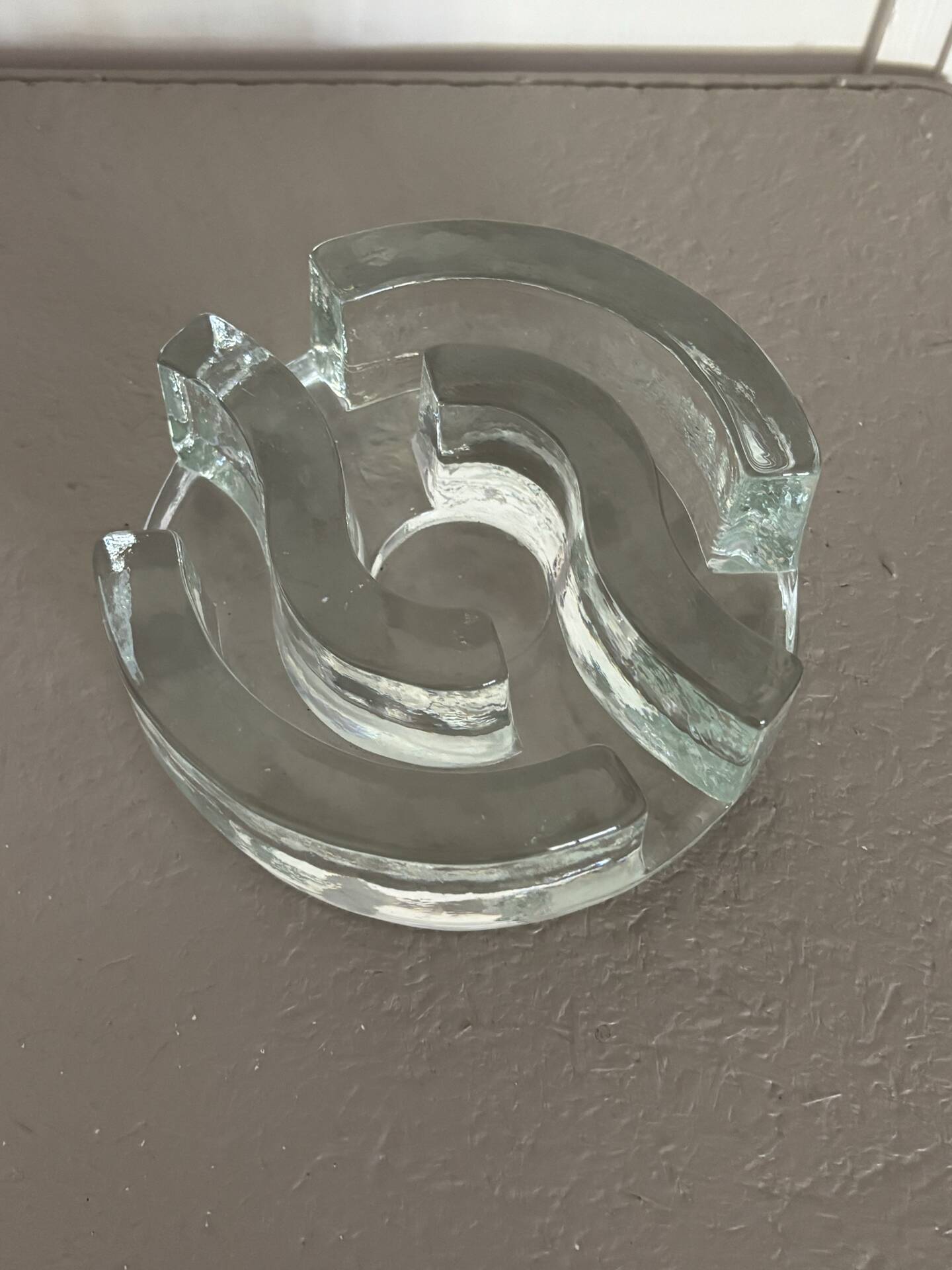 Glass tea light holder