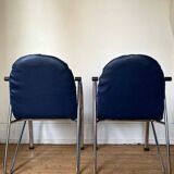 Souvignet chairs tubular chrome vintage modernist
