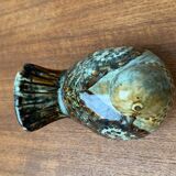 Bird sculpture in Danish studio pottery from the mid-century by Søholm, 1960s.