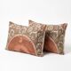 Set of 2 vintage embroidered cushion covers 43x76 cm