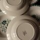 Lot 6 green hollow plates Sylvia Digoin Sarreguemines