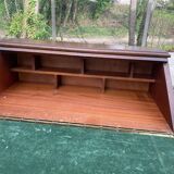 Secretary desk with slanted top and 3 drawers in Louis XV style.