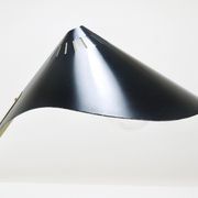 1950s Cosack Cobra black desk or table lamp in brass, mid-century, Stilnovo style.