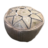 Leather pouf