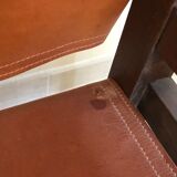 Pair of vintage design safari armchairs 50s