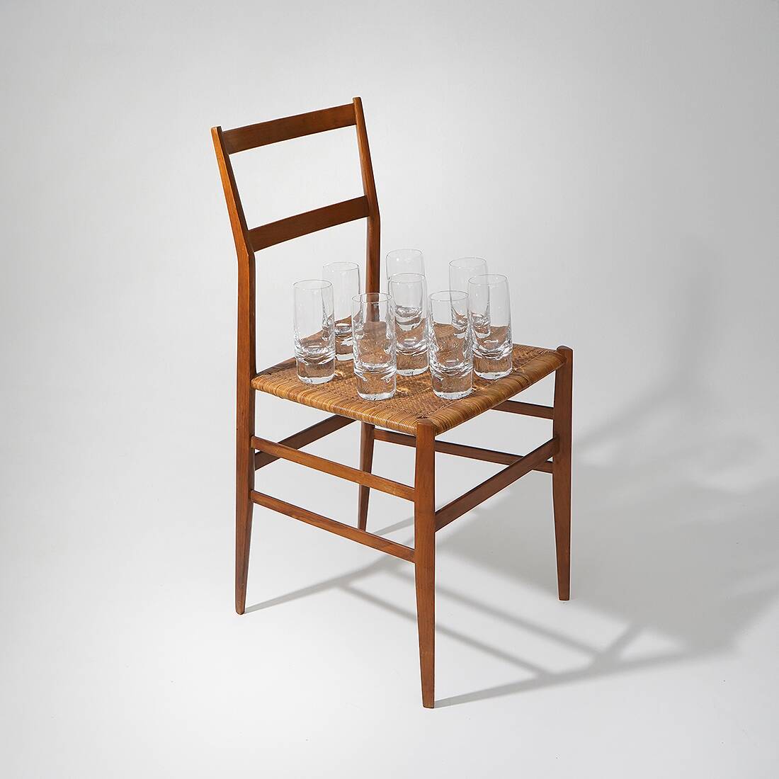 8 “Pitagora Highball” glasses by Marco Zanuso for Arnolfo di Cambio, 1970s