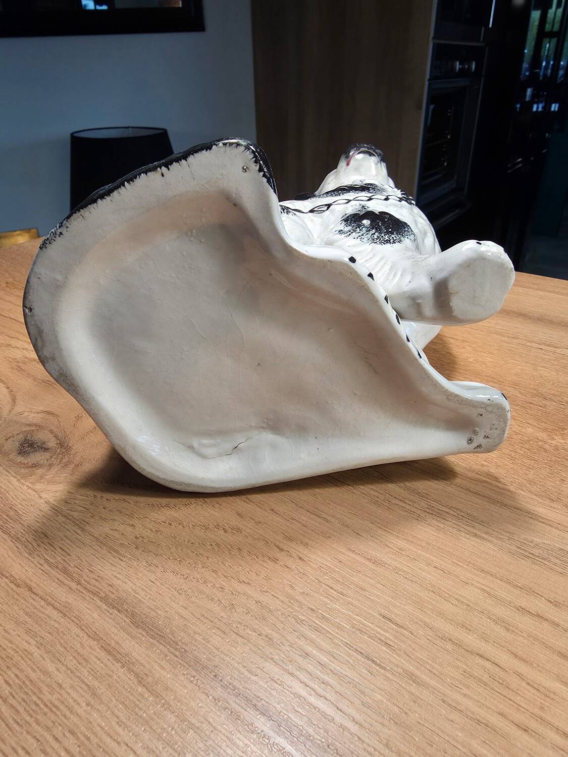 Pair of Staffordshire-type ceramic dogs - King Charles - 20th century