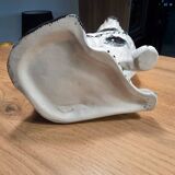 Pair of Staffordshire-type ceramic dogs - King Charles - 20th century