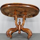 1930s Bentwood Table with Walnut Top Finish, Czechoslovakia