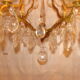 crystal chandelier type with a 4-arm light cage