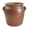 Old big fat Pot or Confit Brown stoneware Pot