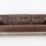 Design Leather Folding Sofa by Arch. Spicka, 1970s, Czechoslovakia
