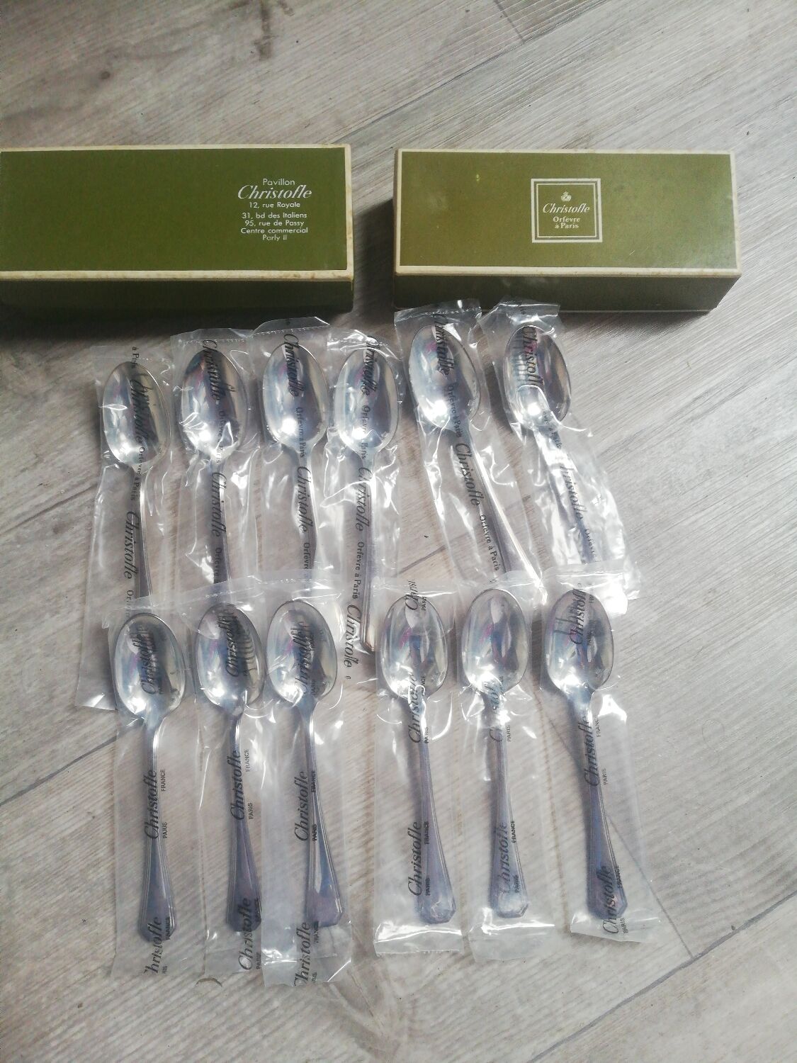 Set of Christofle small spoons