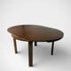 Brutalist extendable round table, 1960s