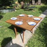 Vintage folding dining table for 2 to 6 diners