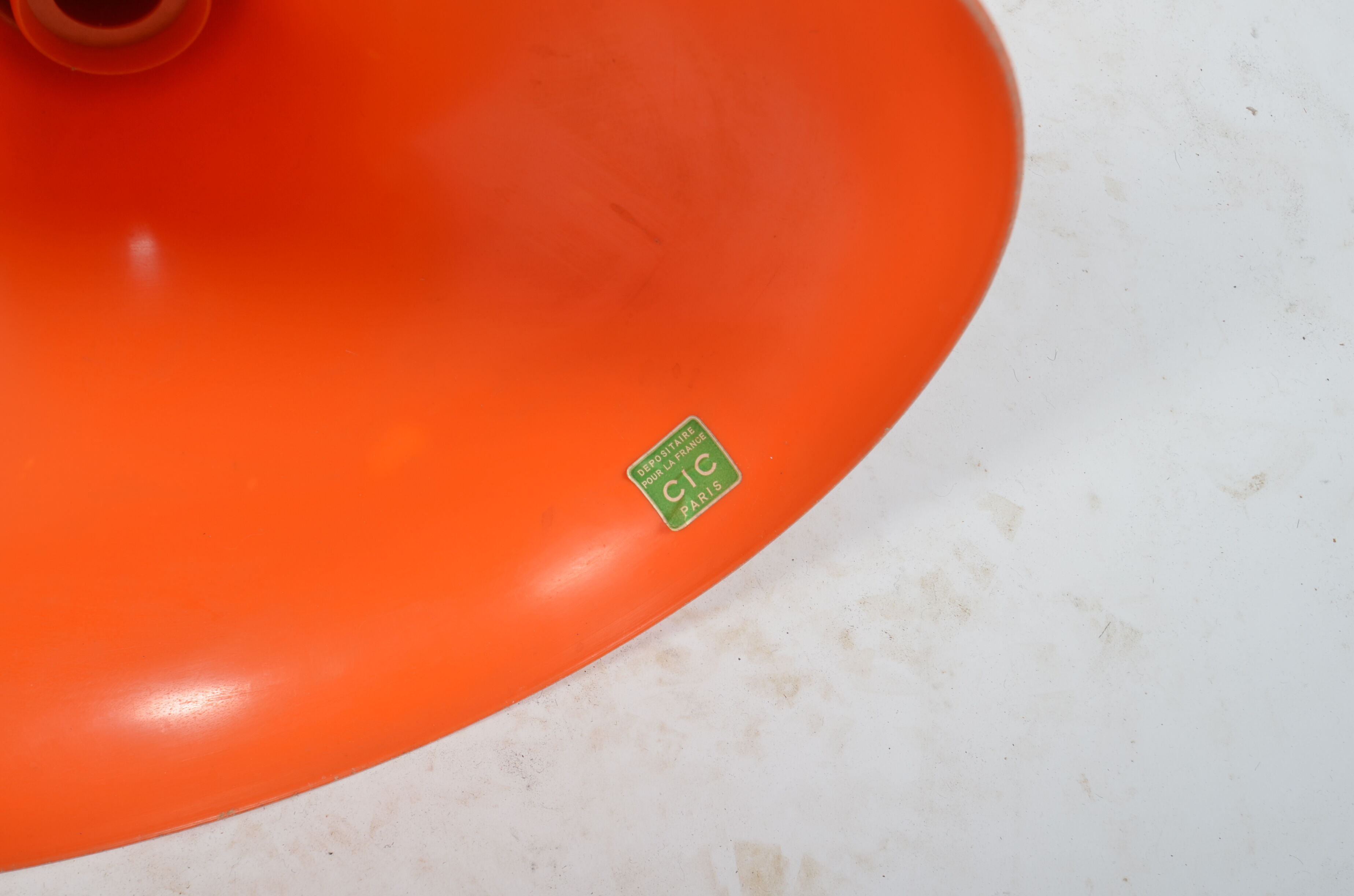 Orange diabolo stool
