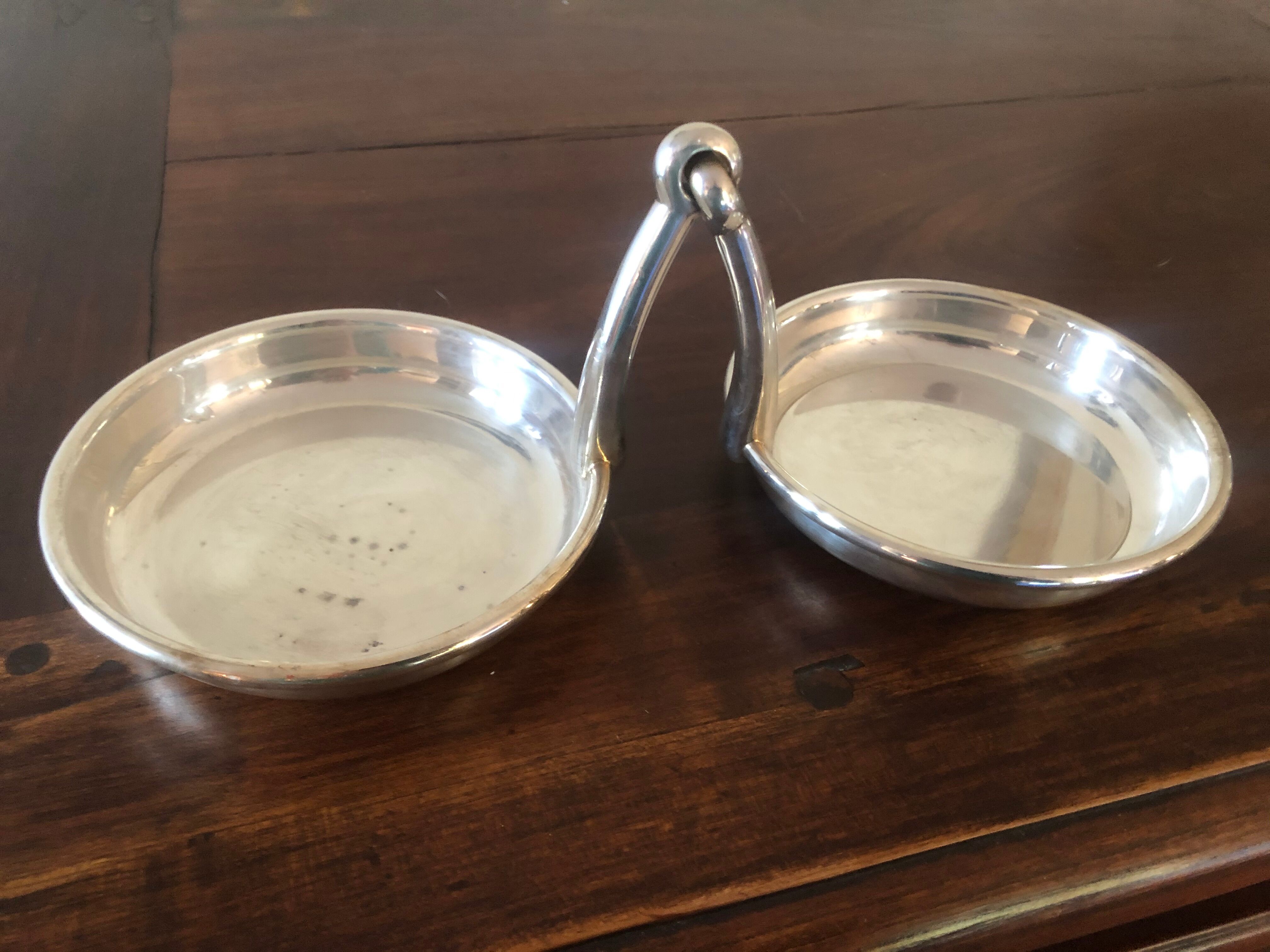 Hermes trinket bowl (ravinet of hell) in silver metal