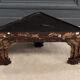 Corner shelf of China lacquer red background decoration golden highlights XXth