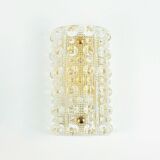 Pair Mid Century Scandinavian Glass & Brass Wall Lamps - C.Fagerlund, 1960s