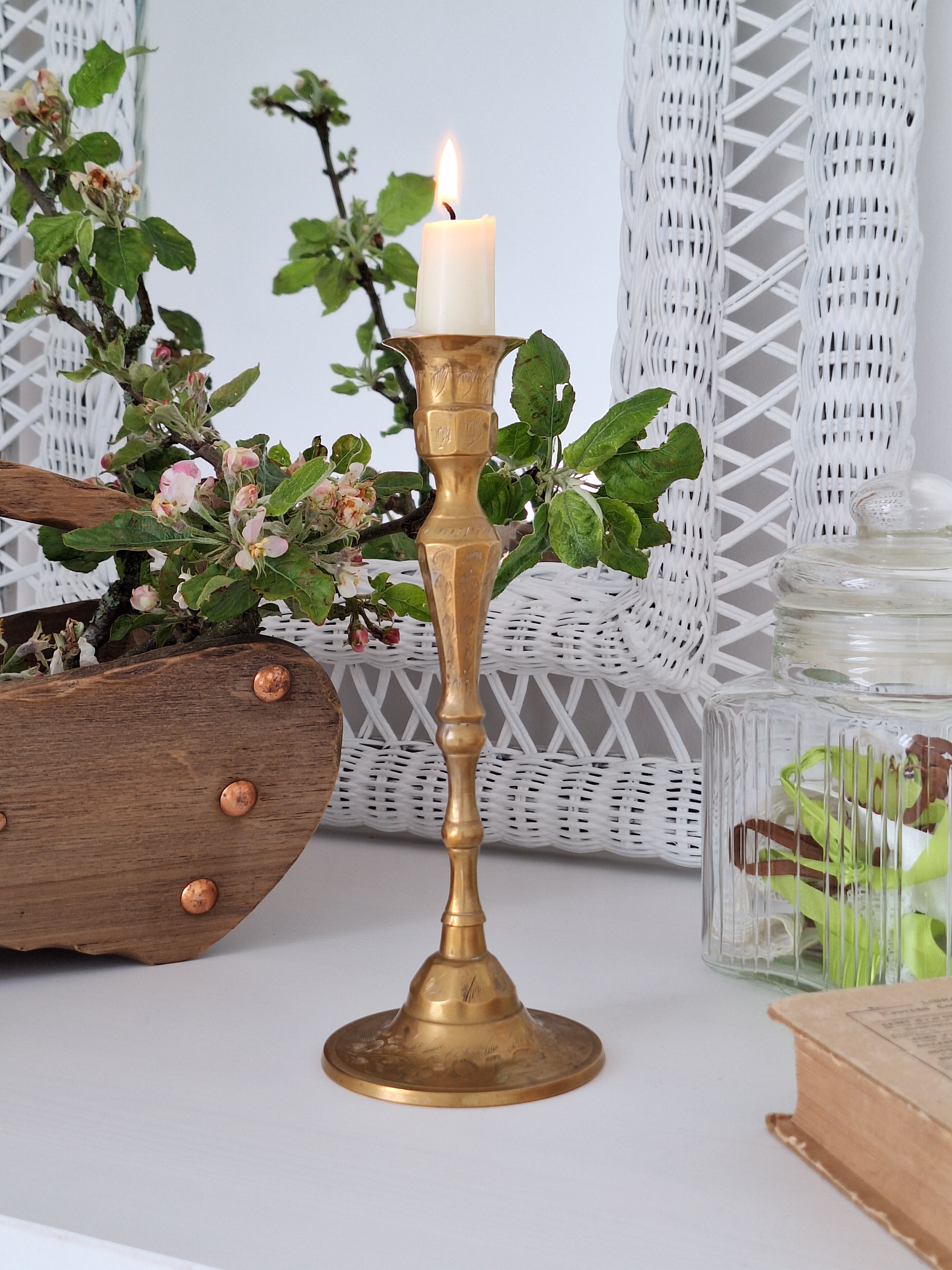 Vintage brass candle holder