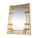 Large sculptural mirror handmade from natural bamboo and woven rattan, 1960.
