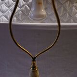 Old brass and marble lamp base, sold without shade.