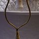 Old brass and marble lamp base, sold without shade.