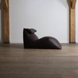 Chaise longue Le bambole en cuir marron par Mario Bellini pour B&B Italia,