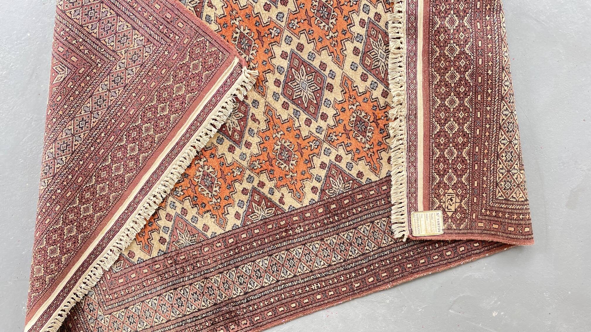 Tapis oriental pakistan gris-pourpre 196cm x 126cm
