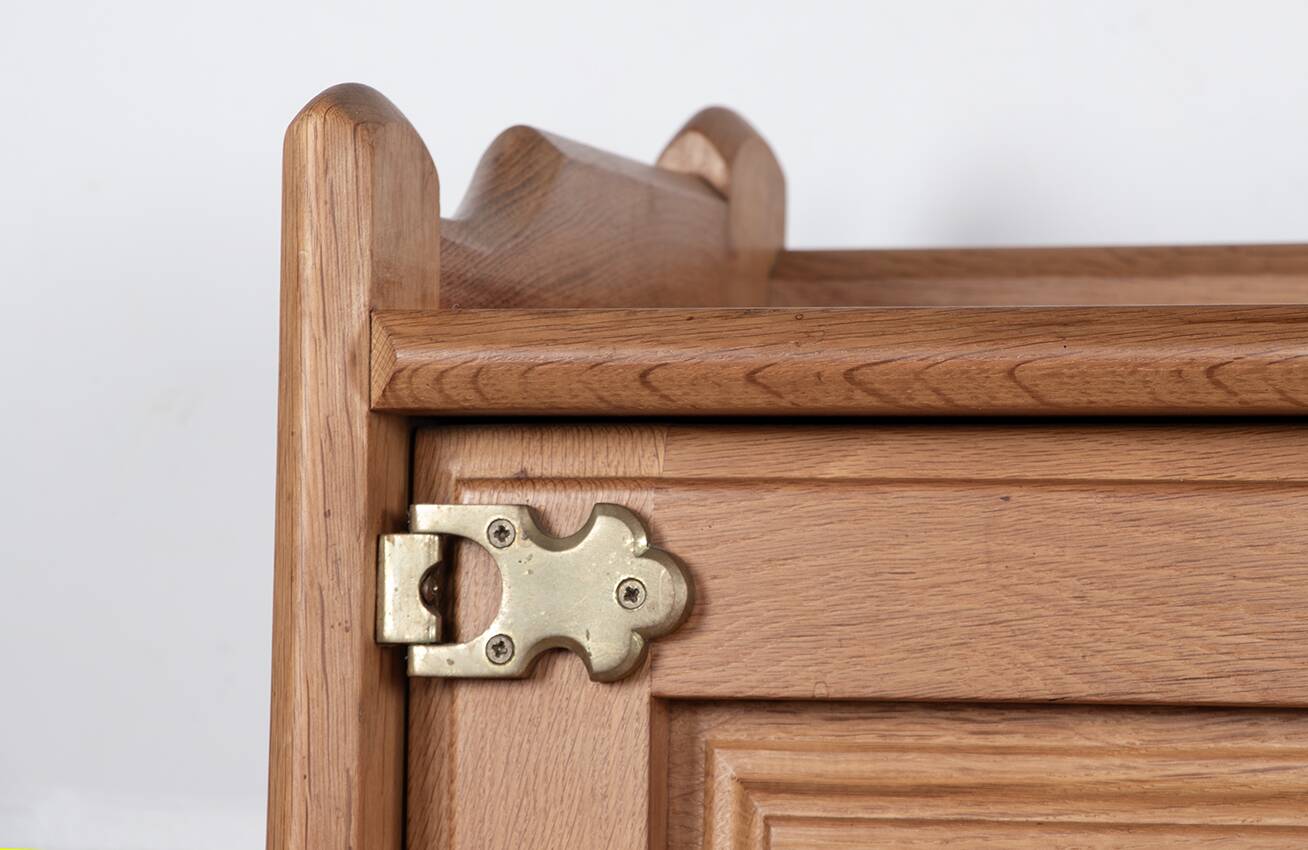 French enfilade in solid oak by Guillerme and Chambron 1960.