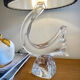 Lamp signed Daum France in crystal.