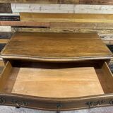 Curved commode in Louis XV style made of walnut.