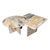 Marble coffee table set, 1970s
