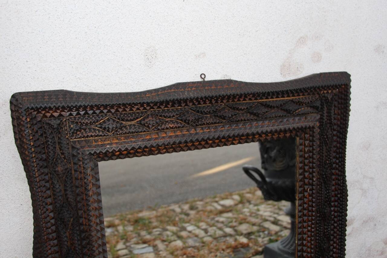 Mirror Style Tramp Art 19th Century