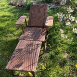 Transat chaise longue rotin