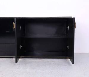 Art deco black and gold cabinets by Pierre Vandel, 1970s