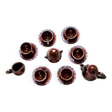 VALLAURIS - vintage coffee or tea service - signed - 15 pieces