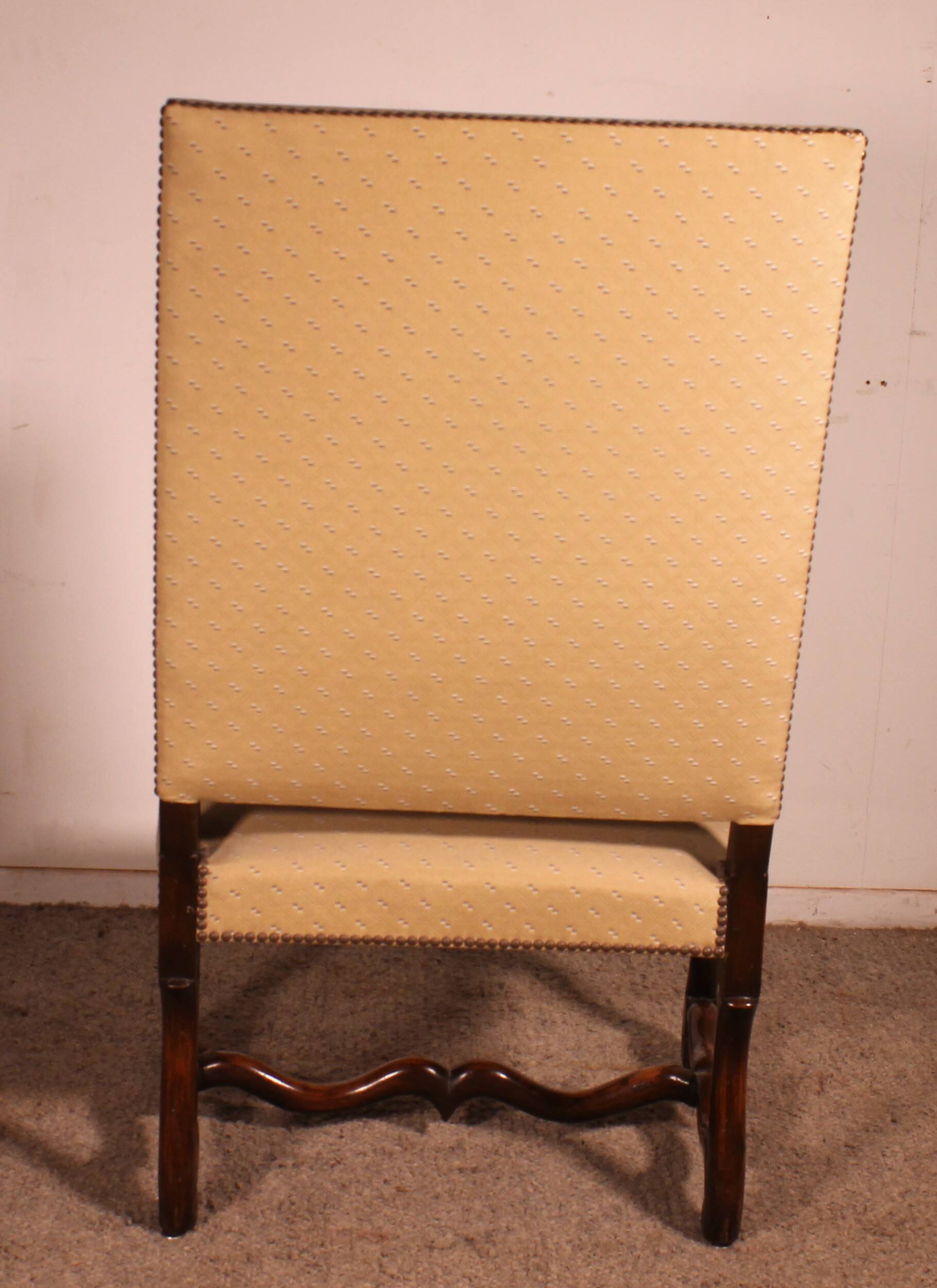 Louis XIV Style Armchairs in Sheep Bone in Walnut - 19th Century