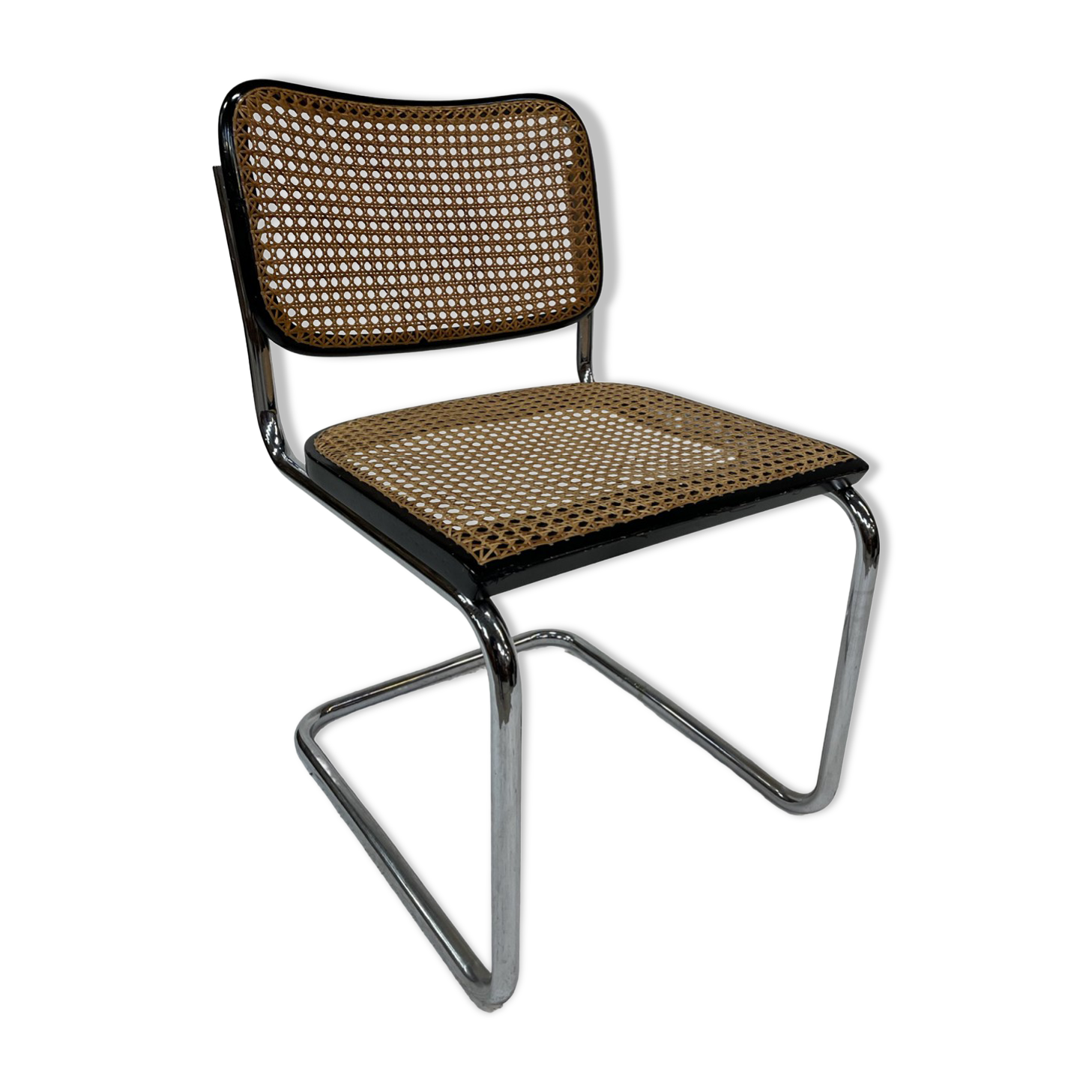 Cesca design chair b32 model in black and chrome