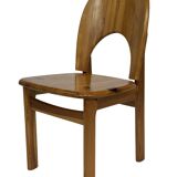 Vintage set of four pinewood chairs Rainer Daumiller minimalist design