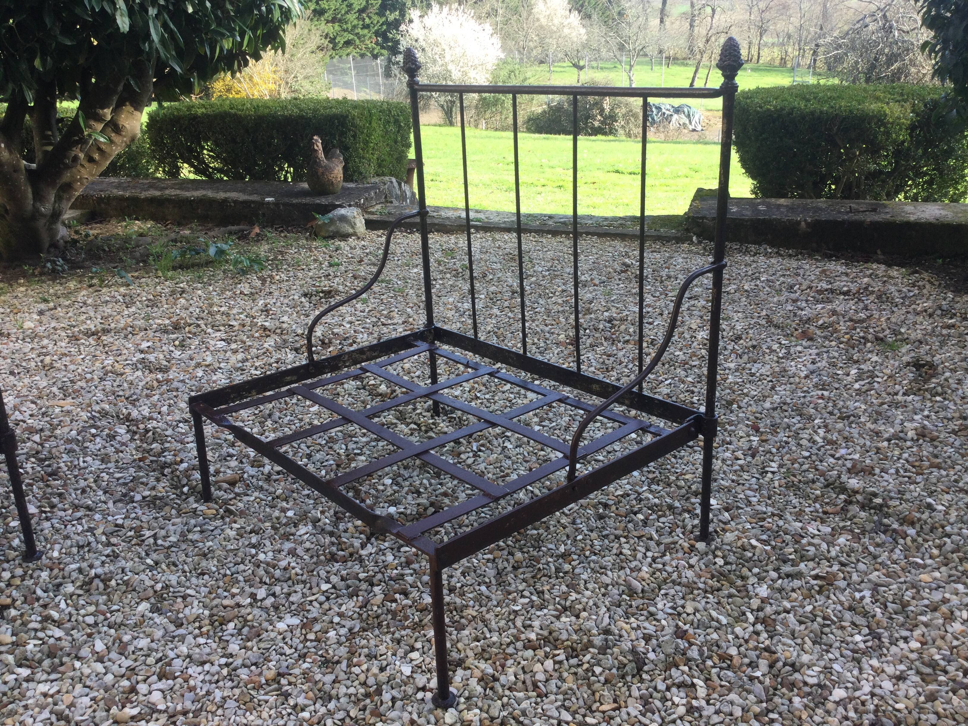 Set of 2 iron garden chairs