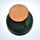 Vintage ceramic vase signed vague - Green glazed terracotta