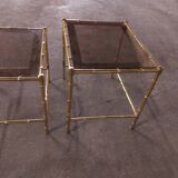 2 brass nest of tables, maison jansen