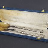 Art Deco Silver Salad Servers (Minerva Hallmark)