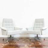 Paire de fauteuils pivotants de Up Zavody, Tchécoslovaquie, années 1970