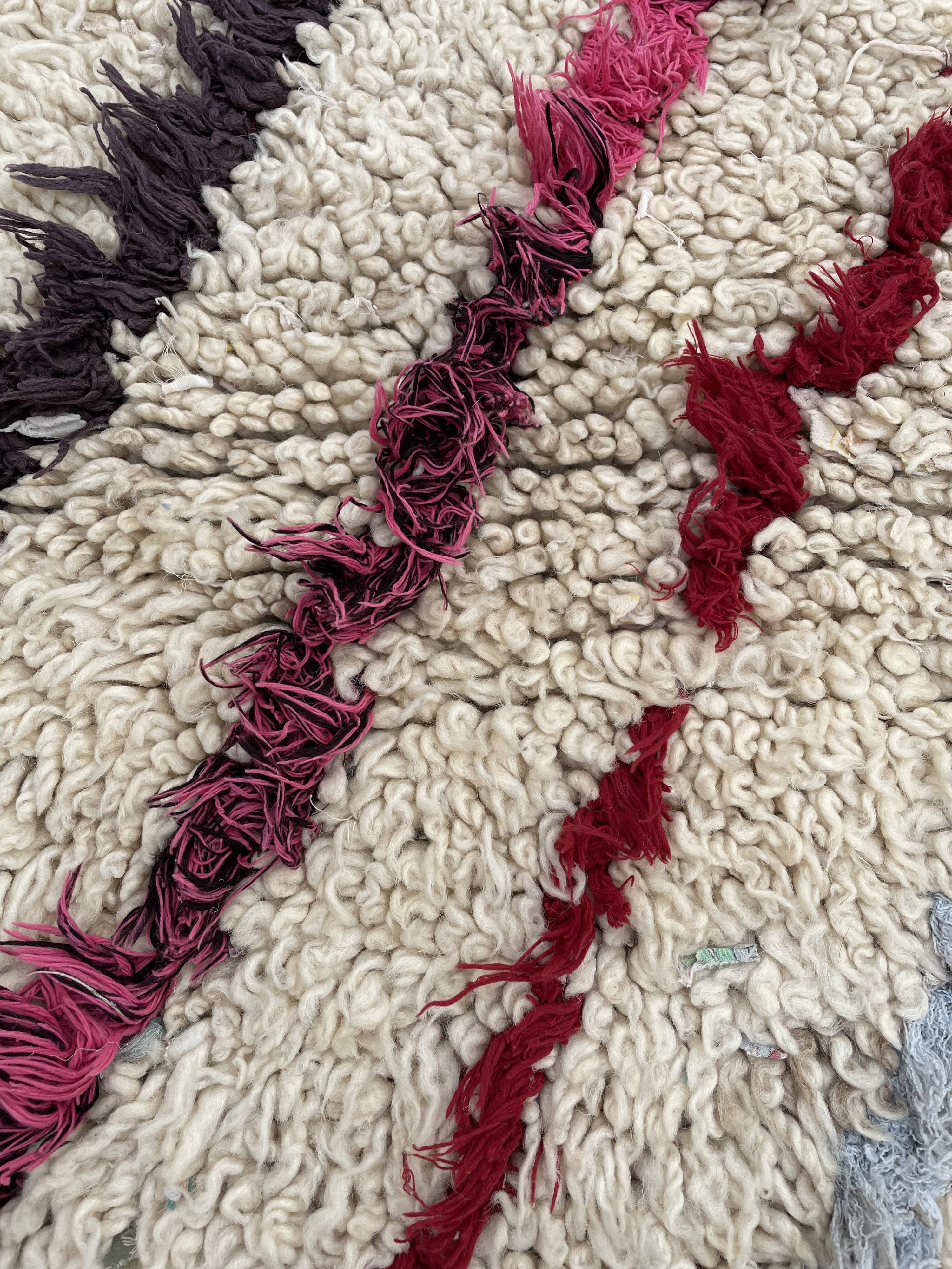 Berber rug Azilal wool 75x165 cm